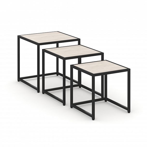 Стол журнальный "Loft" VR.L-SJK-50 Денвер Светлый/Черный - Вид 4