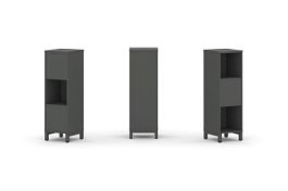 Стайл Проджект Набор стеллажа 2-х сторон., 3 яр. SN.NSD-311 Антрацит/Металл Антрацит 387*400*1248 - Фото предпросмотра