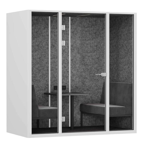 SoundCube RV QUATTRO з/с-глухая  SDC-2.2-WA Белый/Морская Галька/Серый/Антрацит/Прозрачный/Серый 2200*1470*2278 - Вид 1