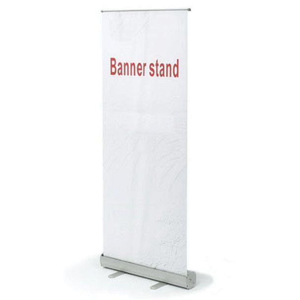 Стенд мобильный для баннера "Роллскрин 2(80)", размер рекламного поля 800х2000 мм, алюминий, 290521 - Вид 1