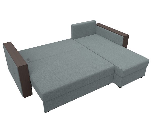 Диван угловой Валенсия Лайт правый угол Рогожка серый - Вид 8