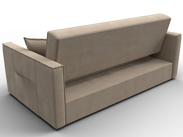 Диван прямой Лига-104 (160) Велюр бежевый - Вид 5
