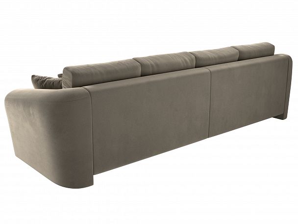 Прямой диван Милтон (полностью микровельвет бежевый) - Вид 8