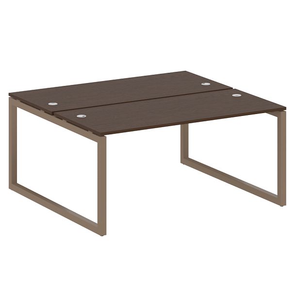 Metal System Quattro Р. ст. на О-образном м/к 50БО.РАС-СП-2.4 Венге/Мокко металл 1600*1475*750 - Вид 1