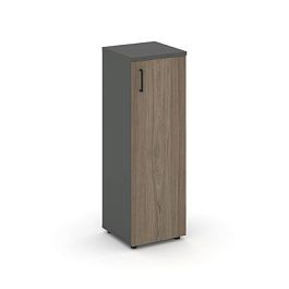 Style Project Шкаф средний узкий SN.STU-204(R) Антрацит/Вяз Благородный/Черный Ручки 400*400*1203 - Фото предпросмотра