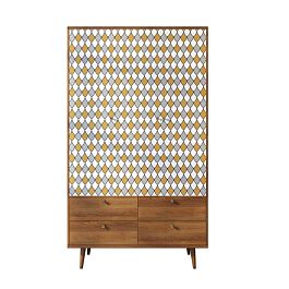 Шкаф трехстворчатый Berber принт 22 арт BB02/Print_22 - Фото предпросмотра