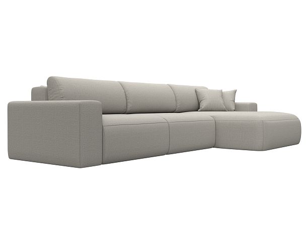 Диван угловой Лига-036 НПБ Классик Лонг правый угол Рогожка бежевый - Вид 3