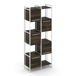 Rift Шкаф комбинированый RF.NS-003 Дуб Мали/Металл Белый 820*396*2010 - Фото предпросмотра