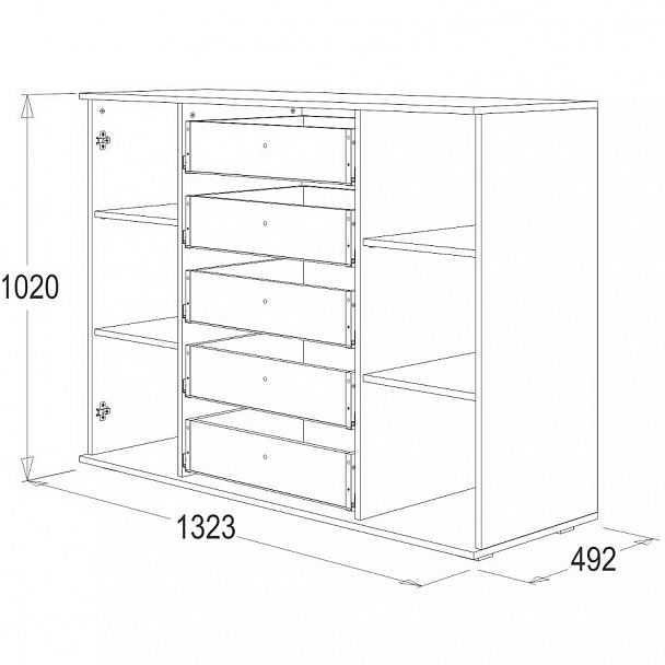 Комод "Ольга 14" №3 - Вид 2