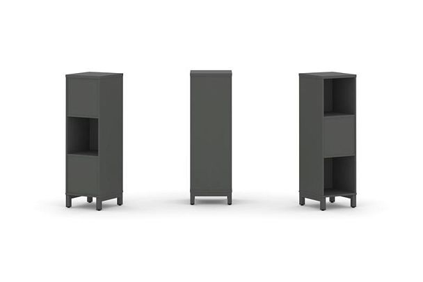 Стайл Проджект Набор стеллажа 2-х сторон., 3 яр. SN.NSD-311 Антрацит/Металл Антрацит 387*400*1248 - Вид 1