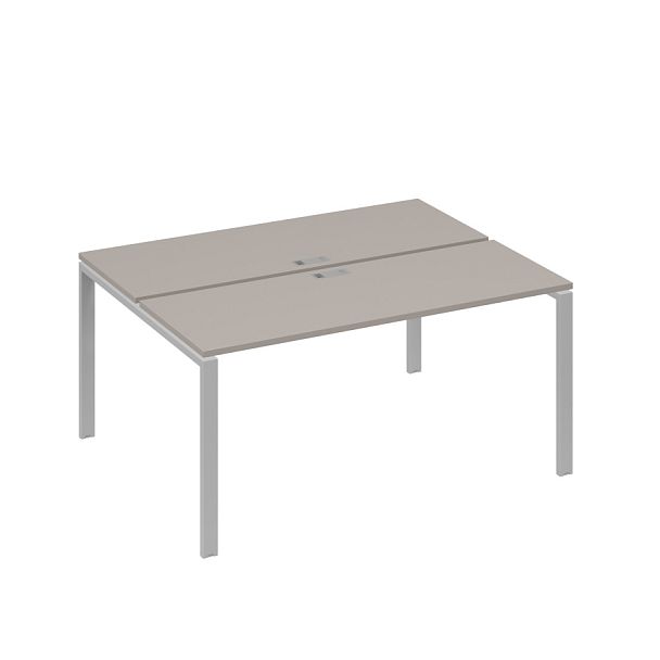 Станция (2х160) рабочая с опорами UNO A4 А4 Б1 172 БП мокко премиум / металлокаркас серый - Вид 1