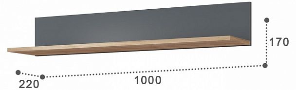 Полка навесная Эмилия ЭЛ-10 - Вид 4