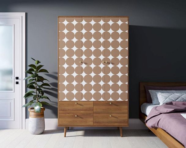 Шкаф трехстворчатый Berber принт 17 арт BB02/Print_17 - Вид 4