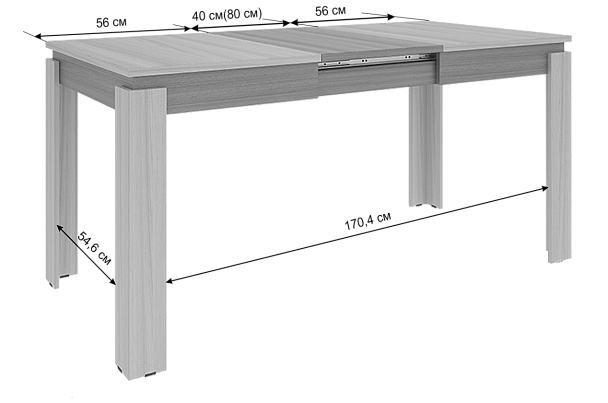 Стол обеденный раздвижной Гермес 2 KM-0209.2563 - Вид 5