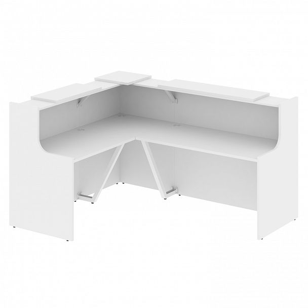 Ресепшн Г-образный "Onix" O.R-K-28 белый бриллиант - Вид 1