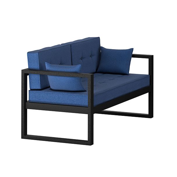 Диван Лофт Луиза, рогожка, синий - Вид 4