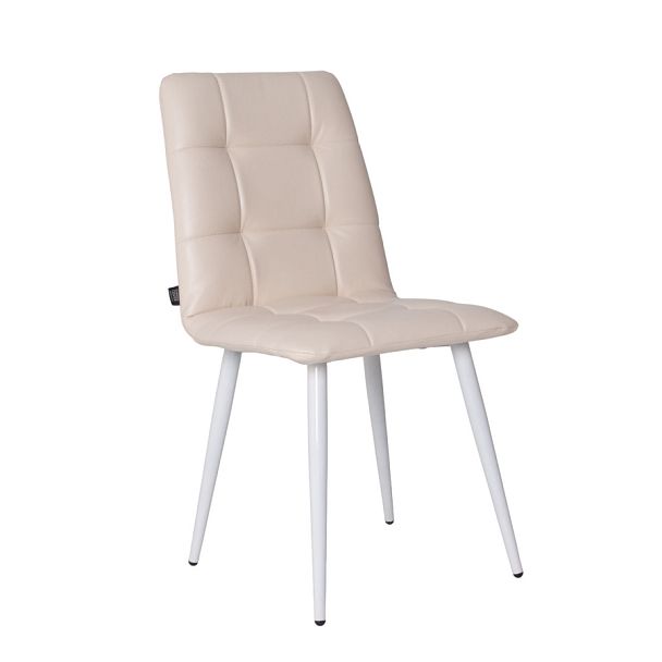 Стул Olys, кожзам Марвелл крем, ножки металл 32*18 RAL 9003 муар - Вид 1