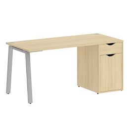 Home Office Стол письменный VR.SP-3-158.1.A Акация/Серый металл 1580*720*750 - Фото предпросмотра