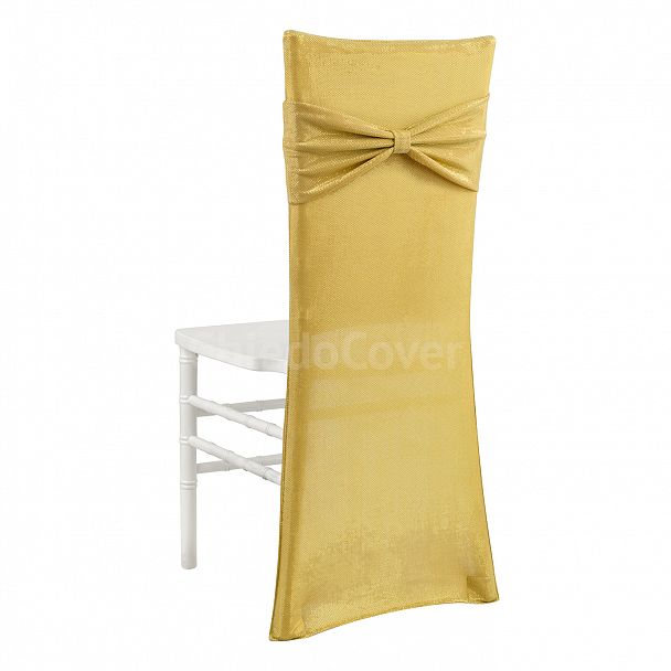 Спинка чехла с бантом, золотая - Вид 1