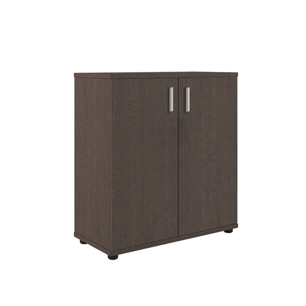Шкаф низкий закрытый Trend 77,6x36x84,4 тёмный дуб - Вид 1