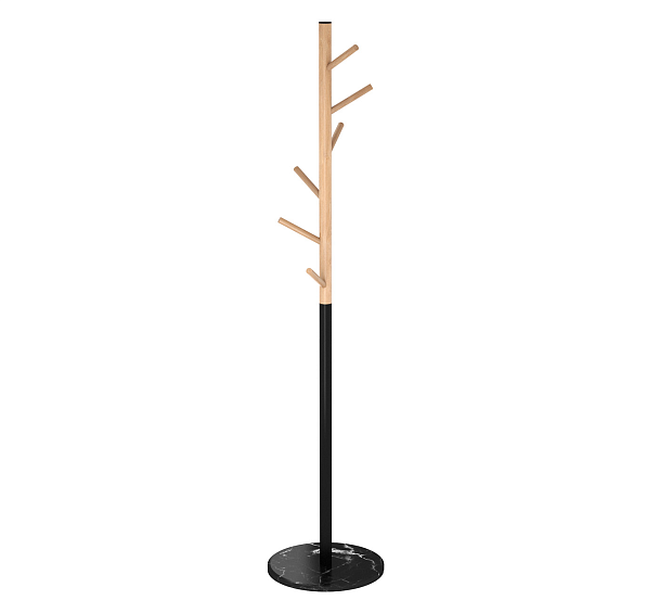 Вешалка  Sheffilton SHT-CR25 прозрачный лак/черный/мрамор - Вид 3