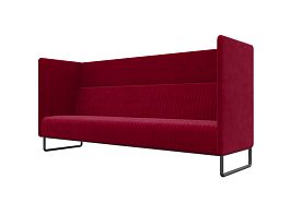 Bronks Диван трехместный BROS-3 Teddy 644/Металл Черный 2100*760*1180 - Фото предпросмотра