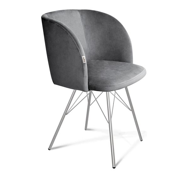 Стул Sheffilton SHT-ST33/S37 угольно-серый/хром лак - Вид 1