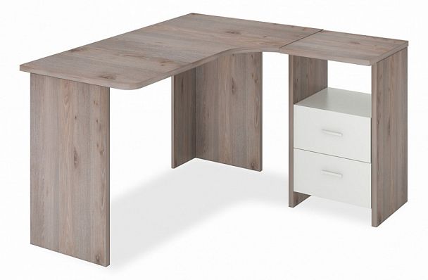 Стол письменный Домино Лайт СКЛ-Угл130 Белый/Нельсон правый - Вид 1