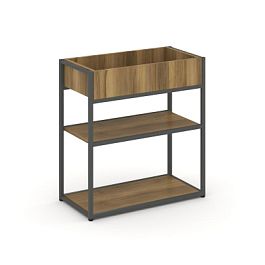 Rift Стеллаж Металл Антрацитический низкий приставной RF.STM-013 Сандал Янтарный/Металл Антрацит 796*350*750 - Фото предпросмотра