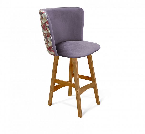 Стул полубарный Sheffilton SHT-ST36-4/S65-1 сумеречная орхидея/светлый орех - Вид 1