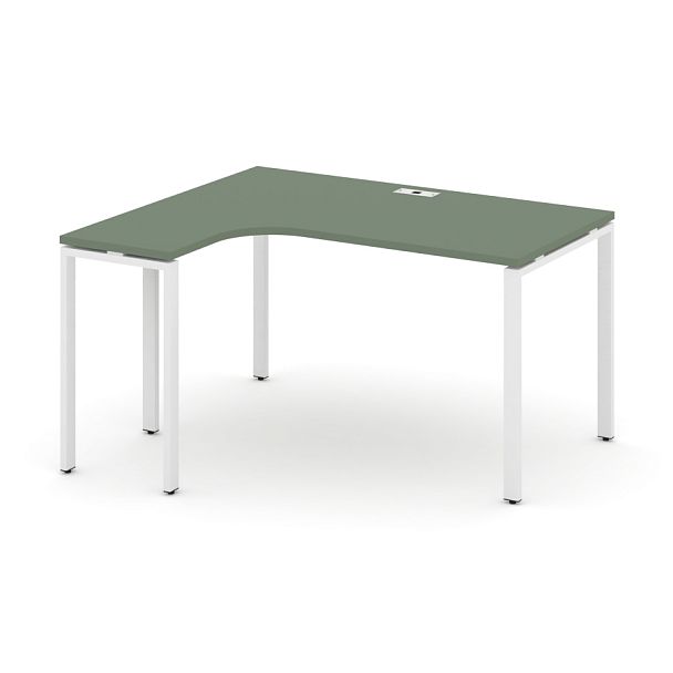 Concept Стол эргономичный CN.SA-001(L) Кобо/Металл Белый 1380*1180*750 - Вид 1