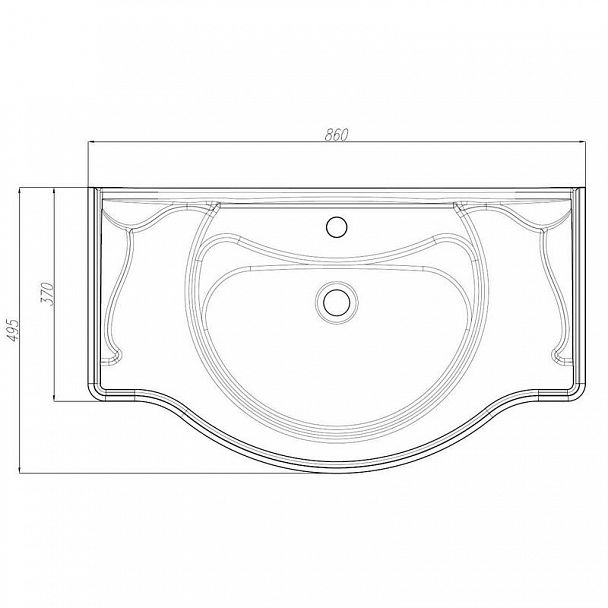 Раковина "Лорето 85" - Вид 2