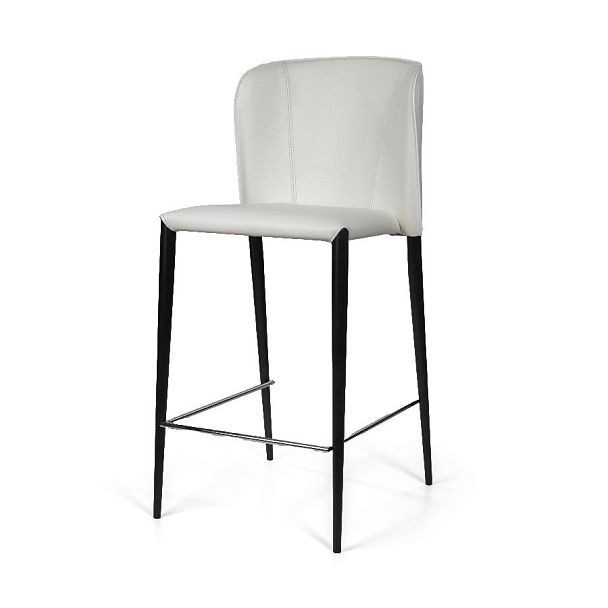 Стул полубарный Albert, кожа белый - Вид 1