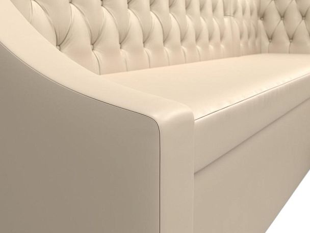 Кухонный угловой диван Мерлин правый (полностью экокожа бежевая) - Вид 4