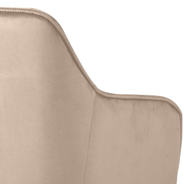 Полубарное поворотное кресло Мони К, Confetti cream/черный - Вид 10