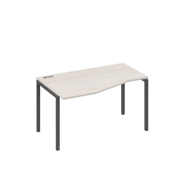 Стол эргономичный левый "Техно" на металлокаркасе DUE A4 А4 Б2 063 БП дуб / металлокаркас антрацит - Вид 1