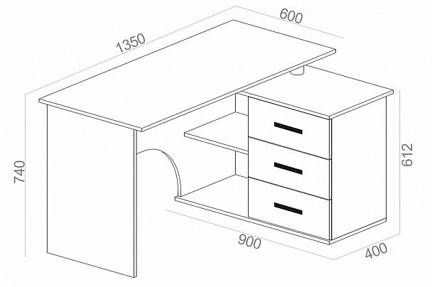 Стол письменный КСТ-09 - Вид 4