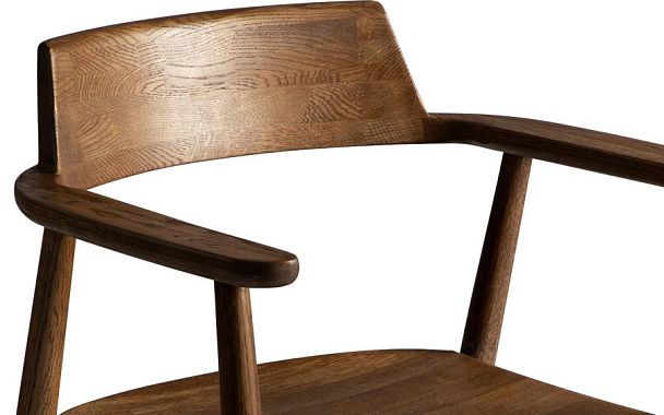 Кресло деревянное из массива дуба Сэн Дуб темный - Вид 9