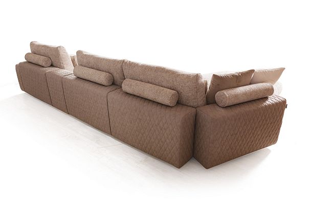 Aldo угловой модульный диван с терминальным шезлонгом, баром и столиком - Вид 3