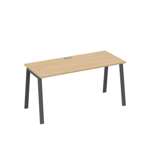 Стол письменный на металлокаркасе TRE A4 А4 Б3 015 БП натуральный дуб / металлокаркас антрацит - Вид 1