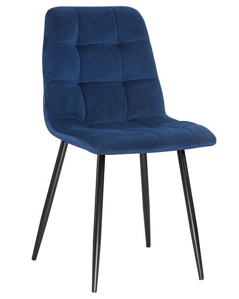 Стул обеденный DOBRIN ALEX (черные матовые ножки, темно-синий велюр (V108-67)) - Вид 1