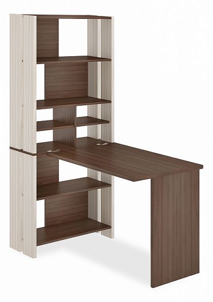 Стол компьютерный Домино Лайт СТЛ-ОВХ+С100Прям без тумбы Карамель/Шамони - Вид 1