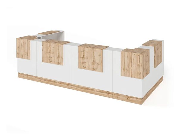 RTD094-340-V ТАНДЕМ / TANDEM Стойка ресепшн П-образная -340 3400х700х1200 Вотан - Вид 1