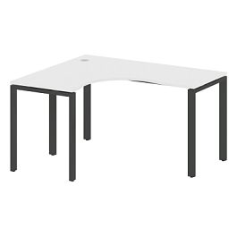 Metal System Стол криволинейный левый на П-образном м/к БП.СА-3 (L) Белый/Антрацит металл 1400*1200*750 - Фото предпросмотра