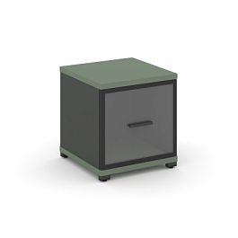 Concept Шкаф 1 узкая секция, 1 ниша CN.STU-113 RPB A Кобо/Антрацит/Металл Антрацит/Прозрачный 420*420*450 - Фото предпросмотра