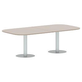 Конференц стол ПРГ-8 Мокачино/Алюминий 2400х1200х750 - Фото предпросмотра