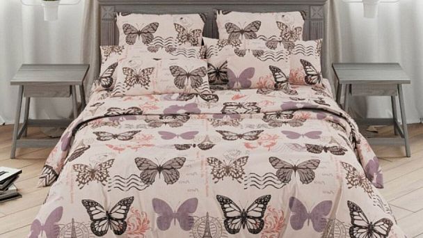 Постельное белье двуспальное Бабочки - Вид 1