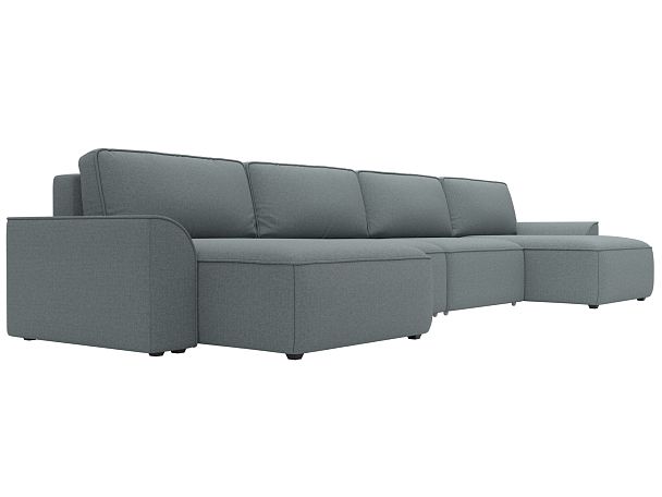 Диван п-образный Лига-048 НПБ лонг Рогожка серый - Вид 3