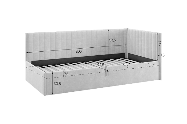 Кровать с подъемным механизмом Твикс (Тахта) 90х200 см 170631.2171 - Вид 4