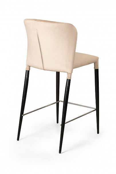 Стул полубарный Albert, бархат бежевый 5/опора конус - Вид 5